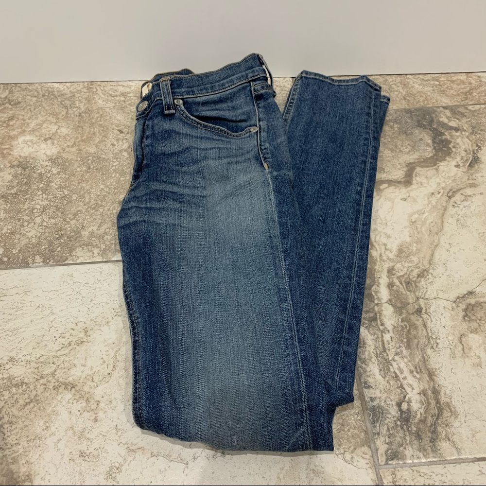 Rag & Bone Distressed Medium Wash Skinny Jeans